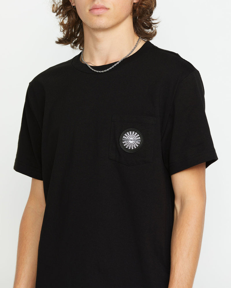 Volcom Men's Woven Label Pocket Tee Black