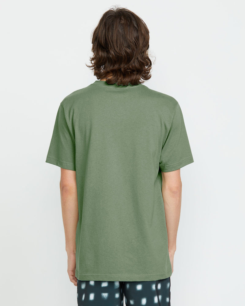 Volcom Men's Woven Label Pocket Tee Light Olive