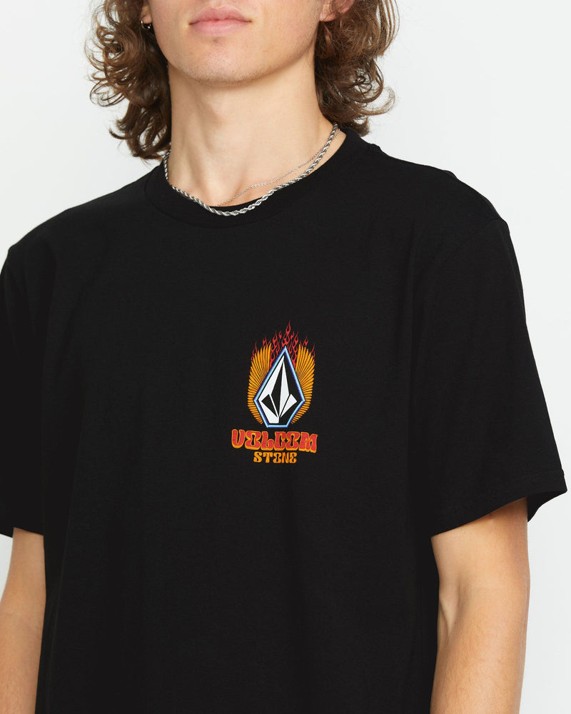 Men's Draggin Stone Short Sleeve Tee-Black-Volcom