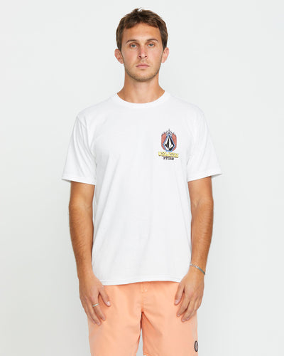 Volcom Men's Draggin Stone Short Sleeve Tee White