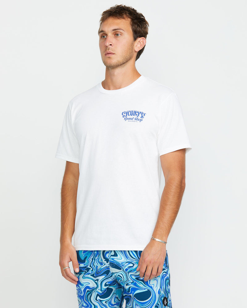 Volcom Men's Stoneys Uniform Short Sleeve Tee White