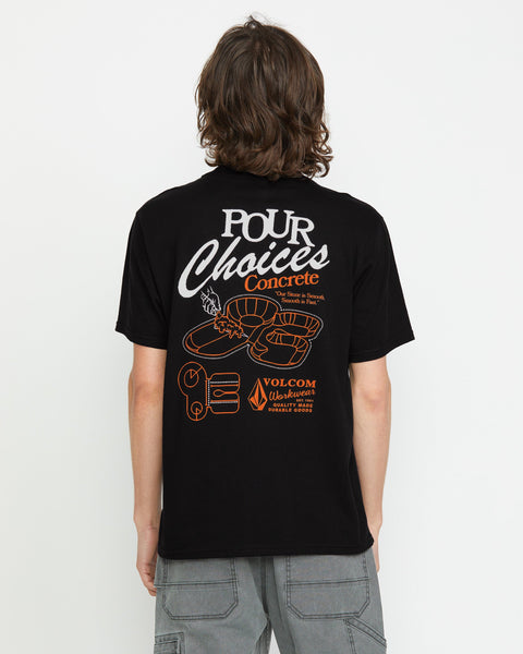 Men's Pour Choices Short Sleeve Tee-Black-Volcom