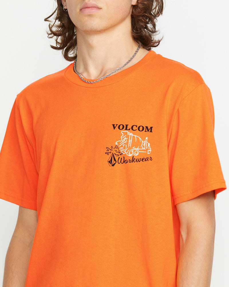 Volcom Men's Pour Choices Short Sleeve Tee Neon Orange