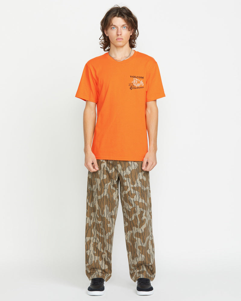 Volcom Men's Pour Choices Short Sleeve Tee Neon Orange