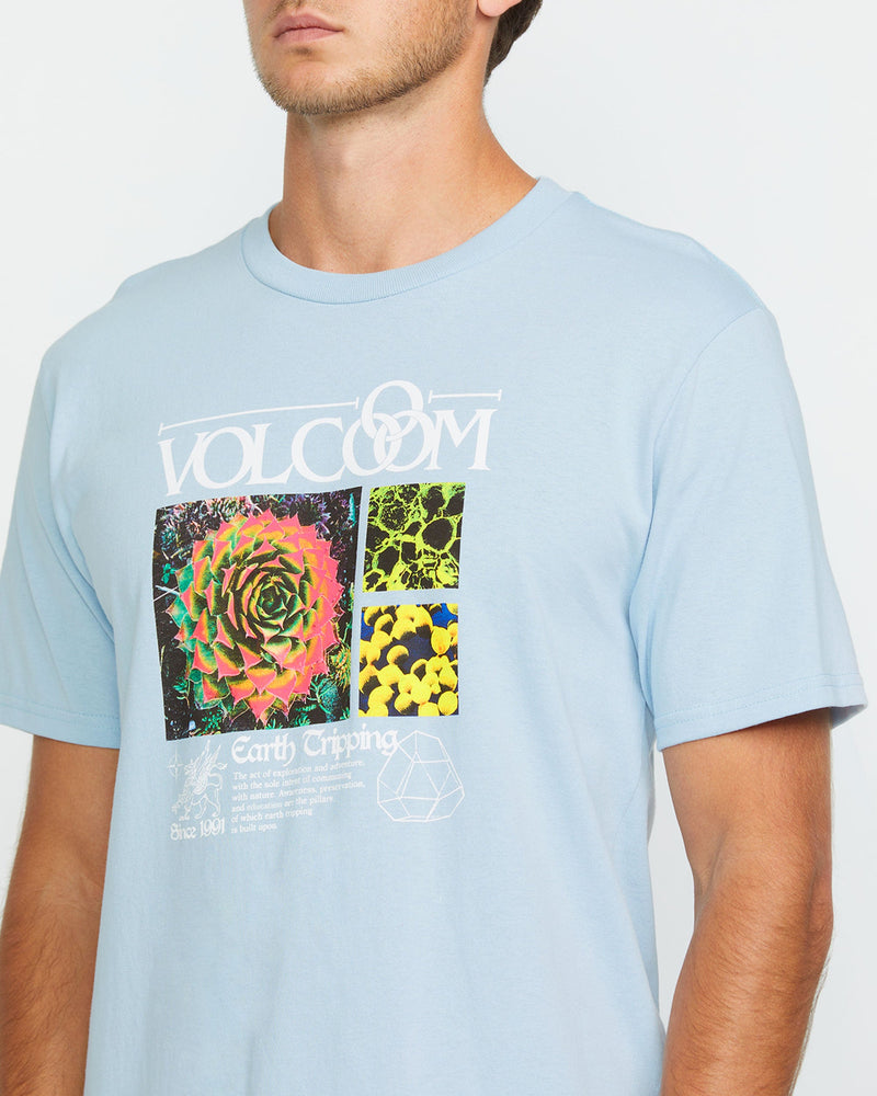 Volcom Men's Succr Short Sleeve Tee Carolina Blue
