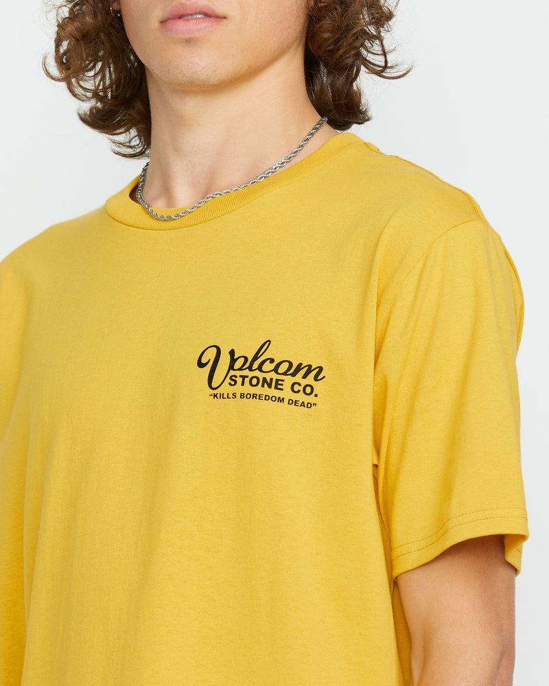 Volcom Men's Rat Trap Short Sleeve Tee Seedy Yellow