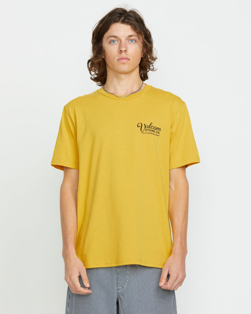 Volcom Men's Rat Trap Short Sleeve Tee Seedy Yellow