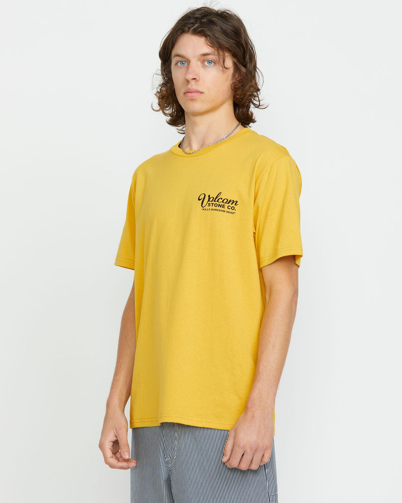 Volcom Men's Rat Trap Short Sleeve Tee Seedy Yellow