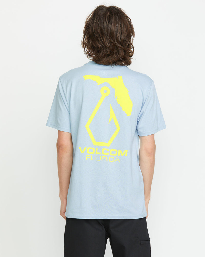 Volcom Men's Reelin Short Sleeve Tee Carolina Blue