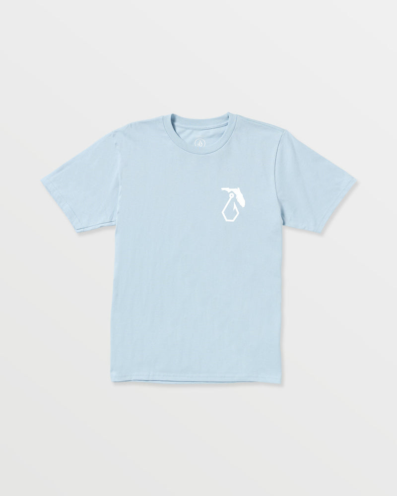 Volcom Men's Reelin Short Sleeve Tee Carolina Blue