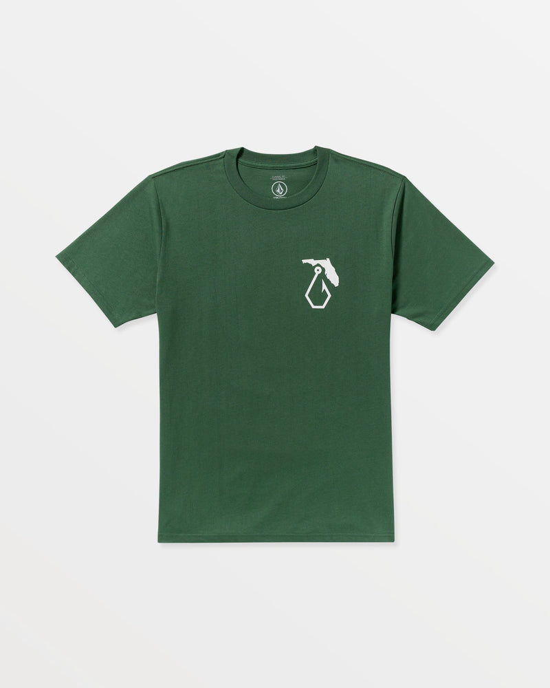 Volcom Men's Reelin Short Sleeve Tee Vineyard Green