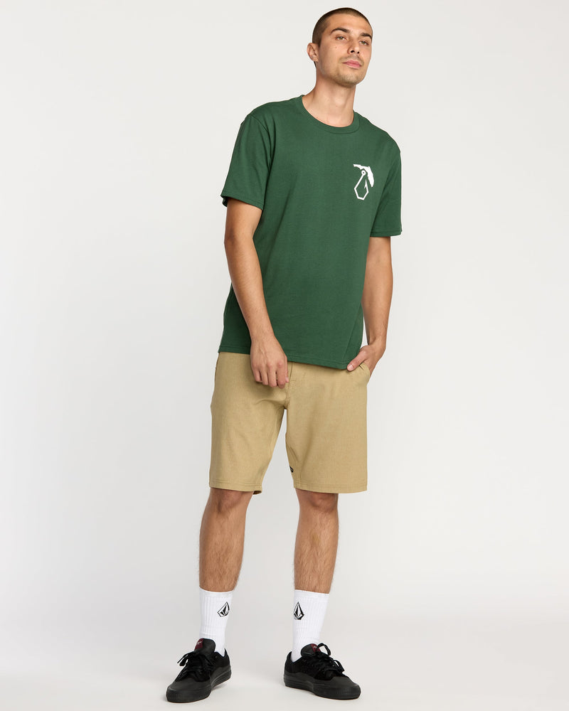 Volcom Men's Reelin Short Sleeve Tee Vineyard Green