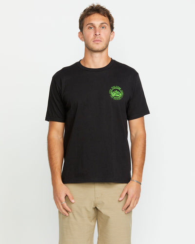 Volcom Men's Keep Rockies Stoned Short Sleeve Tee Black