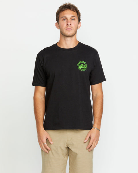 Volcom Men's Keep Rockies Stoned Short Sleeve Tee Black