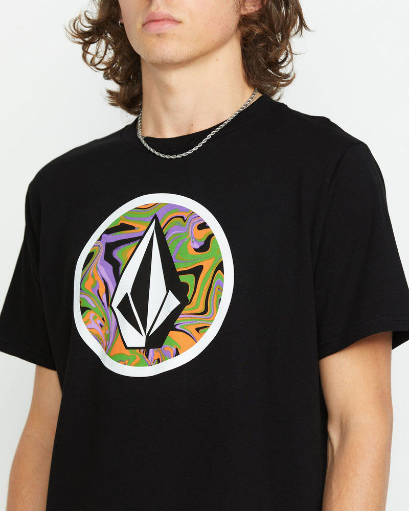 Volcom Men's Crisp Stone Fill Short Sleeve Tee Black