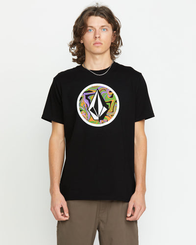 Volcom Men's Crisp Stone Fill Short Sleeve Tee Black