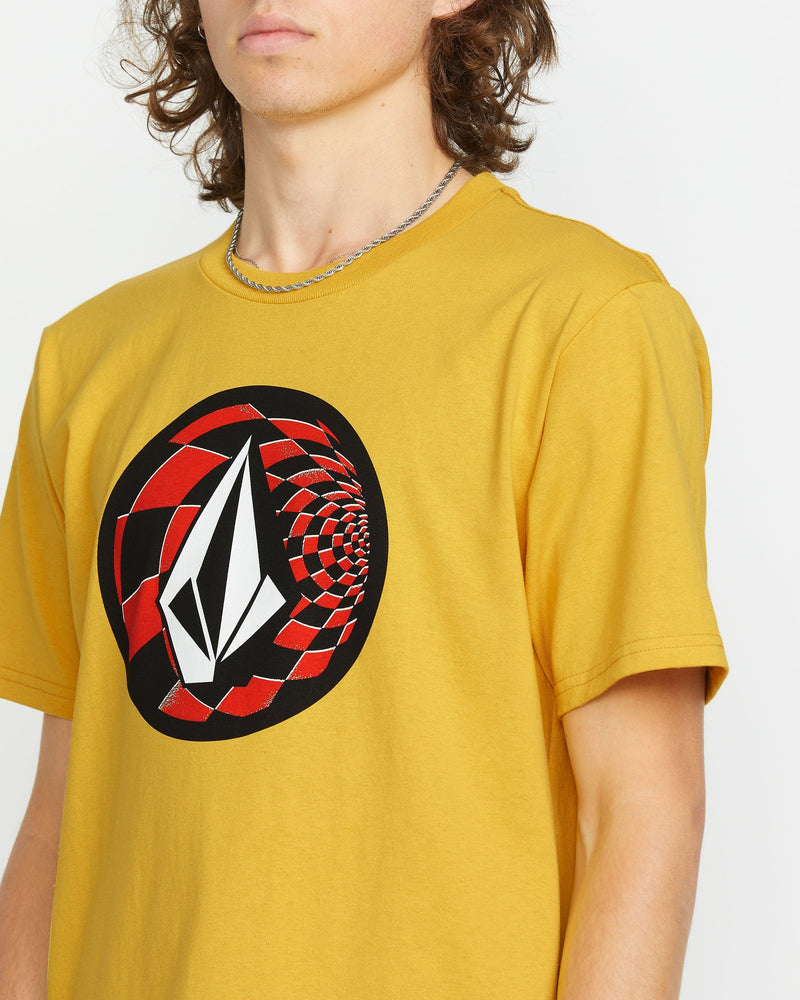 Volcom Men's Crisp Stone Fill Short Sleeve Tee Seedy Yellow