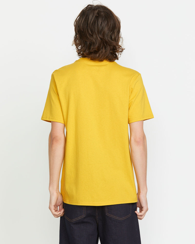 Volcom Men's Crisp Stone Fill Short Sleeve Tee Seedy Yellow