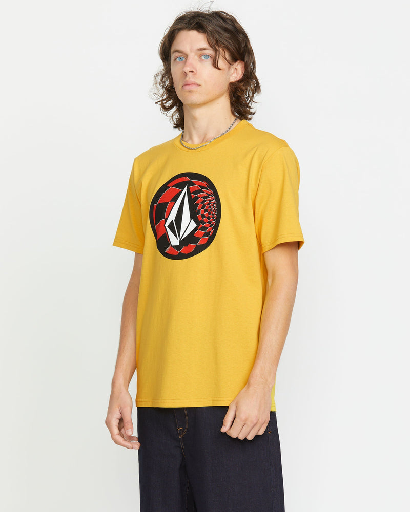 Volcom Men's Crisp Stone Fill Short Sleeve Tee Seedy Yellow