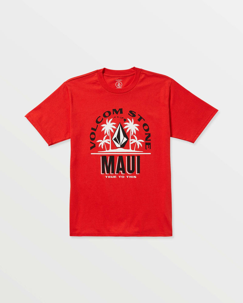 Volcom Men's Claimed Maui Short Sleeve Tee Chili Red