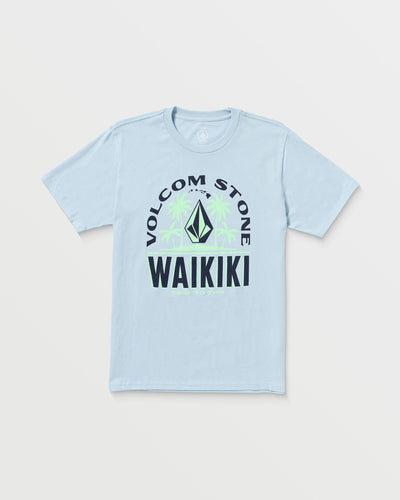 Volcom Men's Claimed Waikiki Short Sleeve Tee Carolina Blue