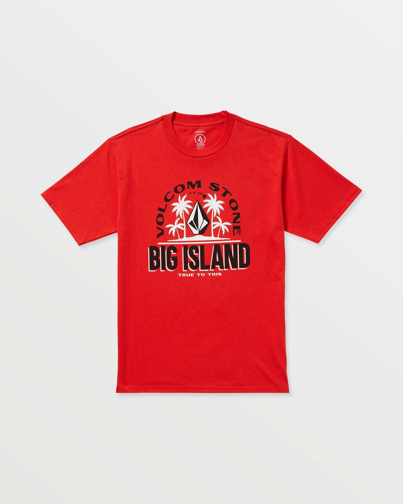 Volcom Men's Claimed Big Island Short Sleeve Tee Chili Red