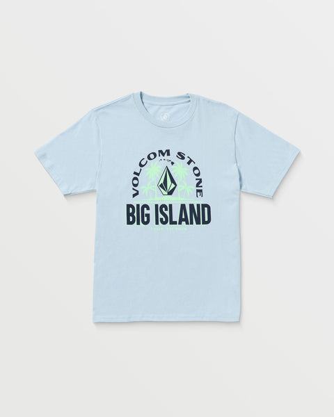 Volcom Men's Claimed Big Island Short Sleeve Tee Carolina Blue