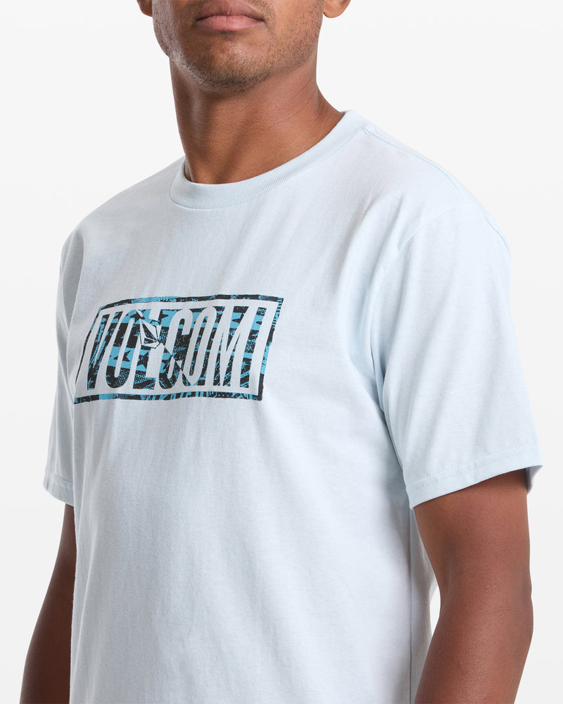 Men's Chaotic Short Sleeve Tee-Light Blue Acid-Volcom