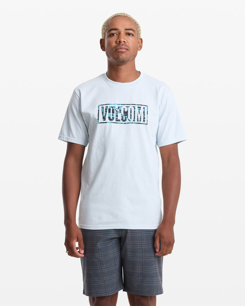 Men's Chaotic Short Sleeve Tee-Light Blue Acid-Volcom