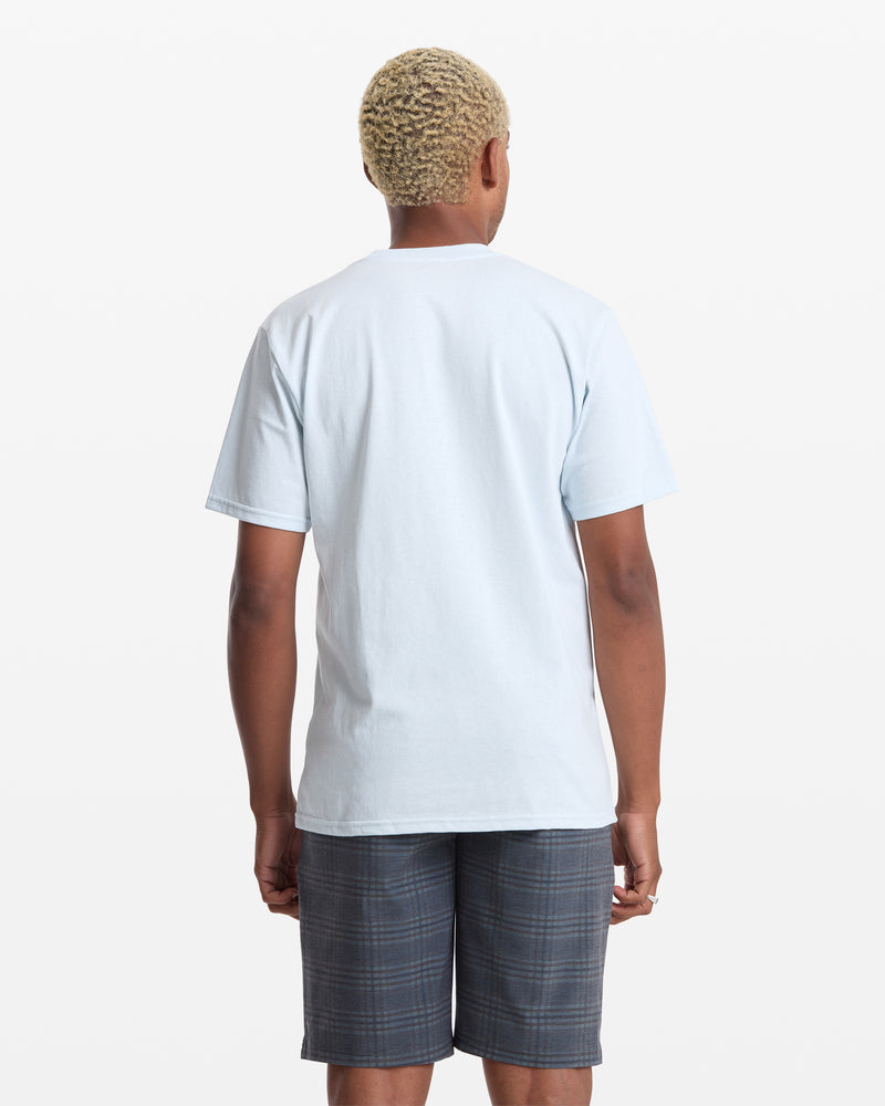 Men's Chaotic Short Sleeve Tee-Light Blue Acid-Volcom