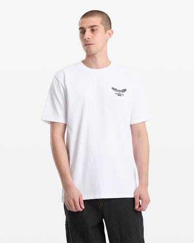 Men's Hammered Split Short Sleeve Tee-White-Volcom