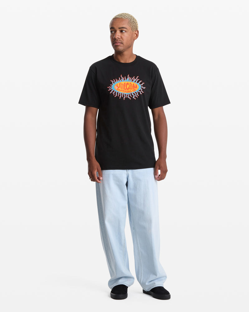 Men's Live Wire Short Sleeve Tee-Black-Volcom