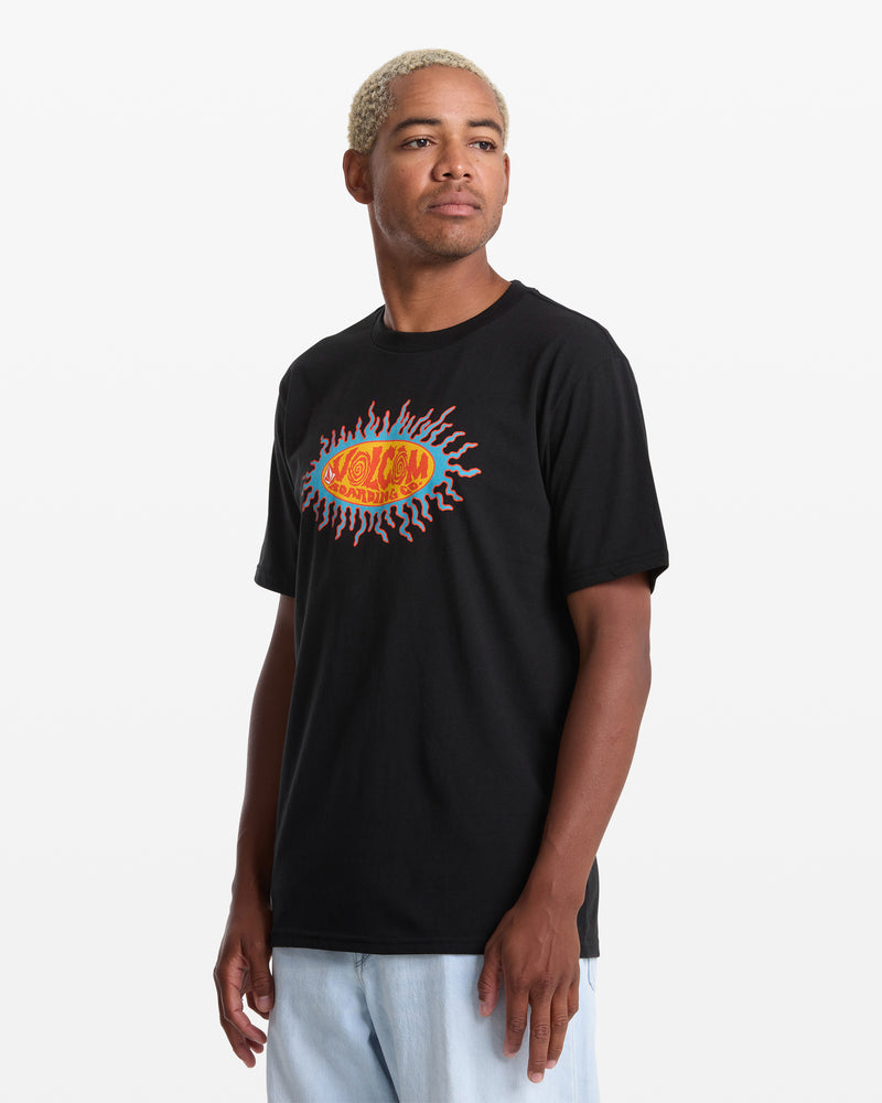 Men's Live Wire Short Sleeve Tee-Black-Volcom