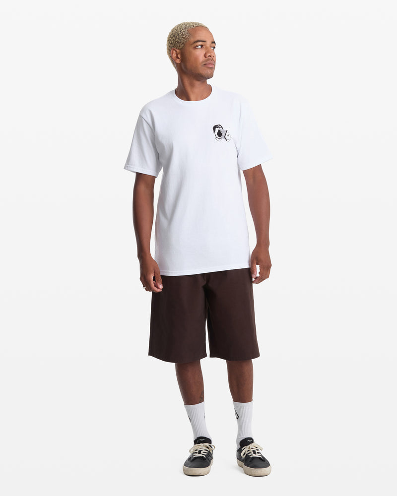 Men's Aura Short Sleeve Tee-White-Volcom