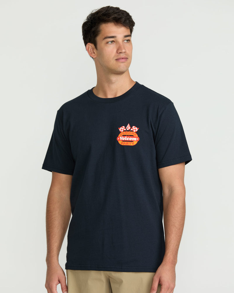Volcom Men's Fifth Gear Short Sleeve Tee Navy