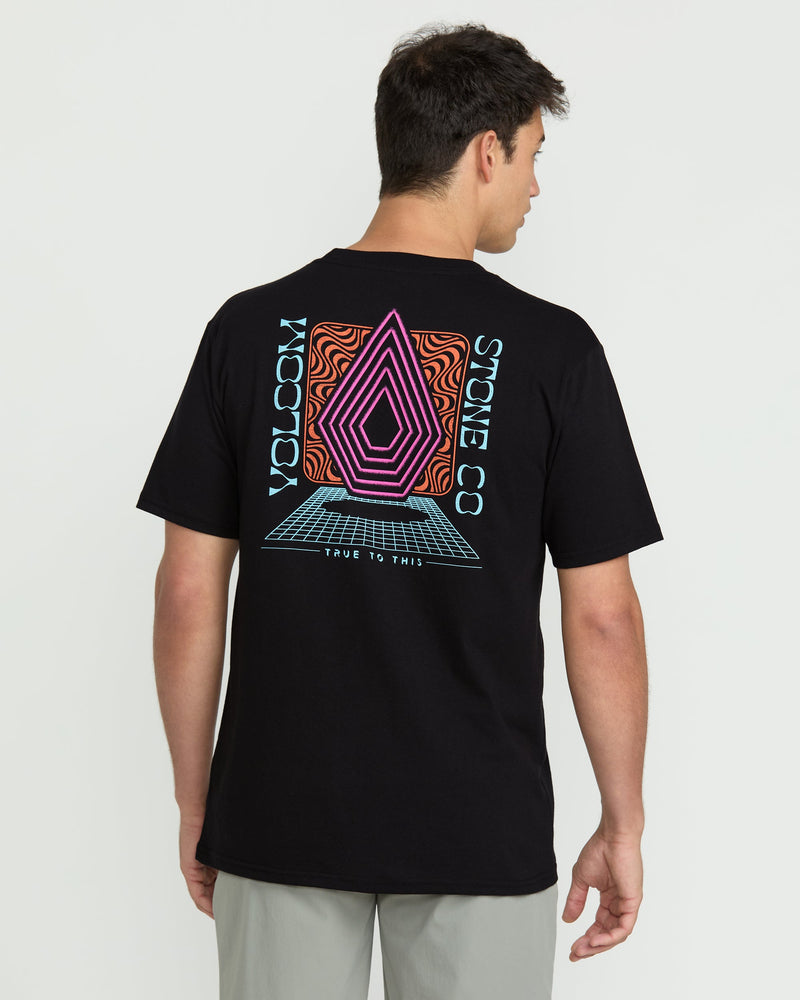 Volcom Men's Plated Short Sleeve Tee Black