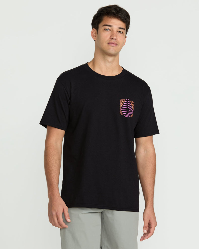 Volcom Men's Plated Short Sleeve Tee Black