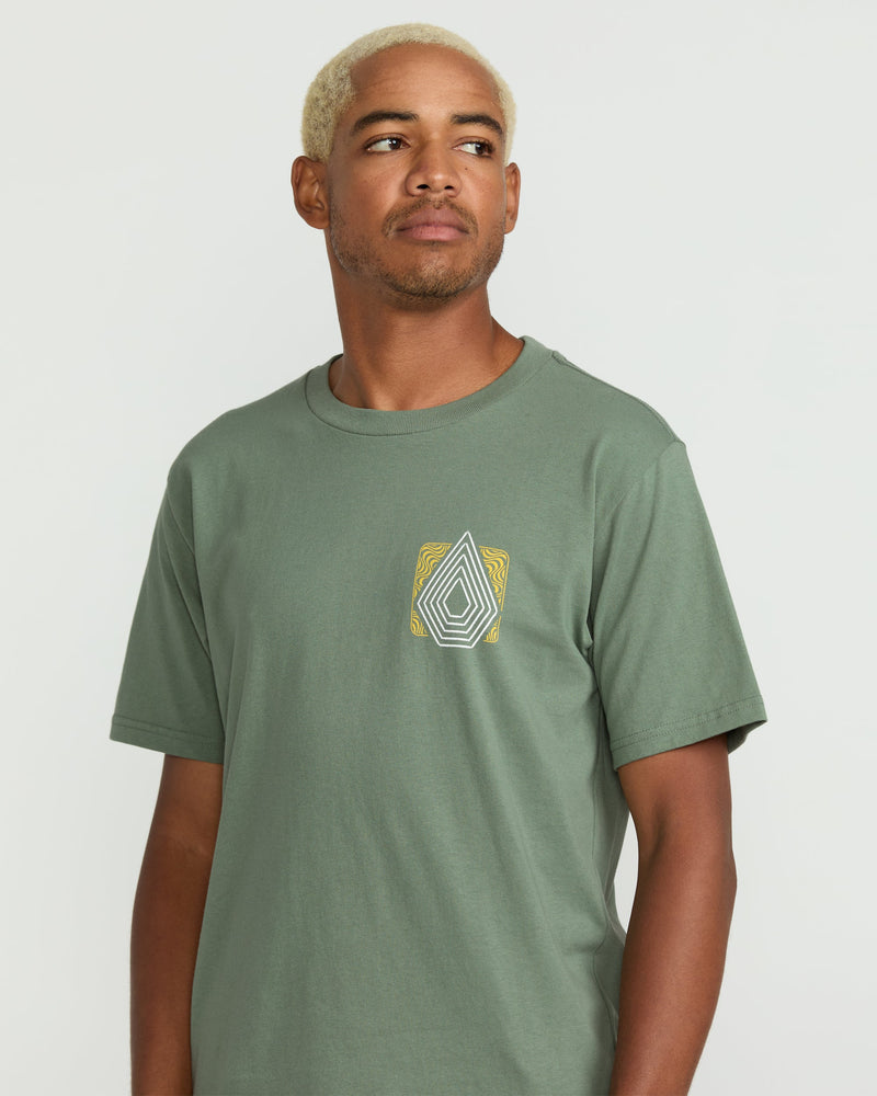 Volcom Men's Plated Short Sleeve Tee Light Olive