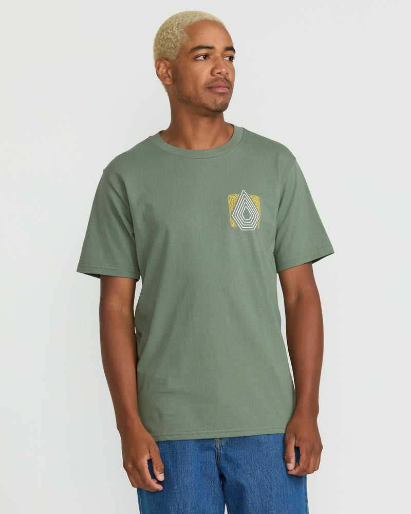 Volcom Men's Plated Short Sleeve Tee Light Olive