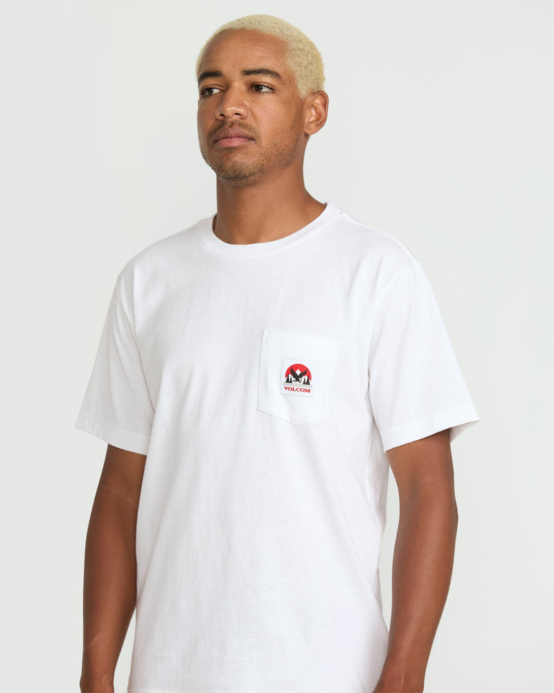 Volcom Men's Talons Pocket Short Sleeve Tee White