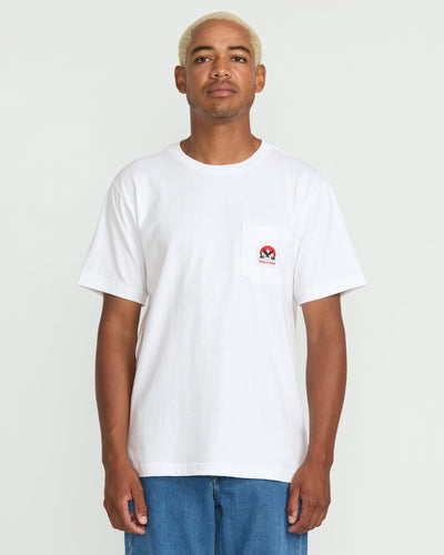 Volcom Men's Talons Pocket Short Sleeve Tee White