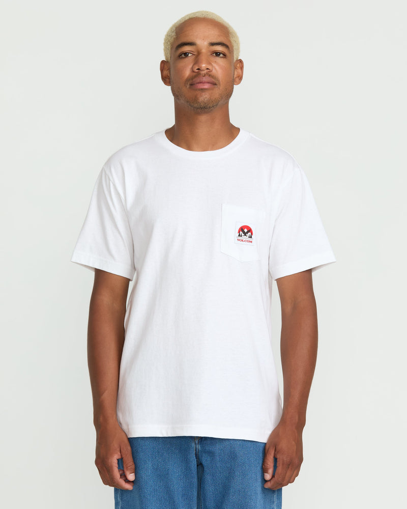 Volcom Men's Talons Pocket Short Sleeve Tee White