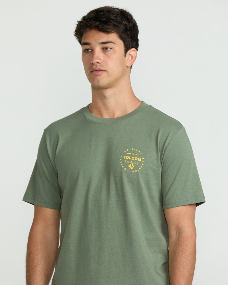Volcom Men's Mortis Short Sleeve Tee Light Olive