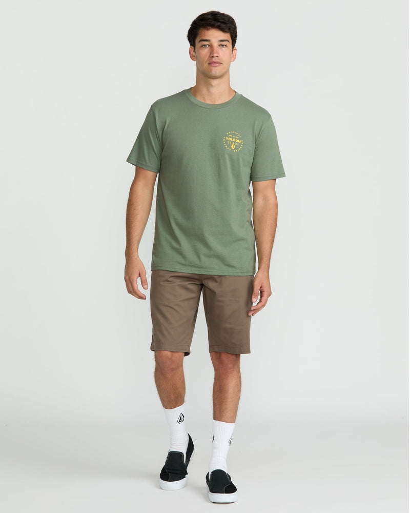 Volcom Men's Mortis Short Sleeve Tee Light Olive