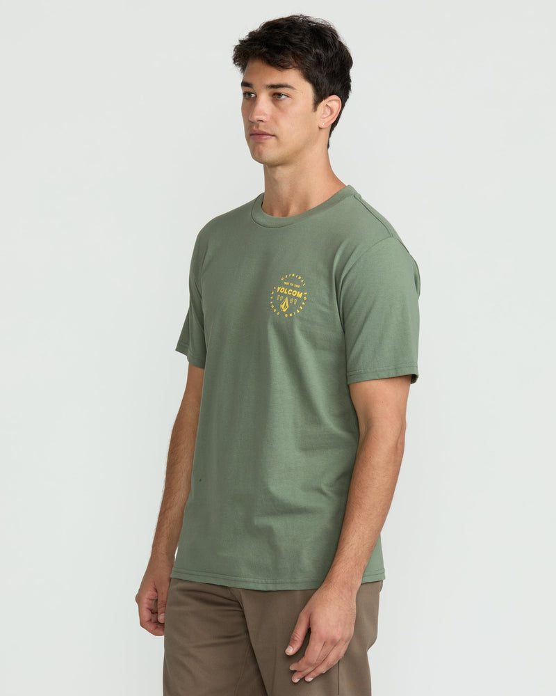 Volcom Men's Mortis Short Sleeve Tee Light Olive