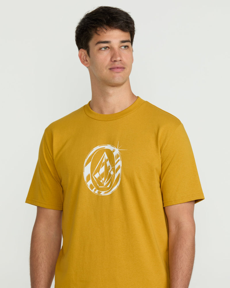 Volcom Men's Trucker Stone Short Sleeve Tee Mustard Gold
