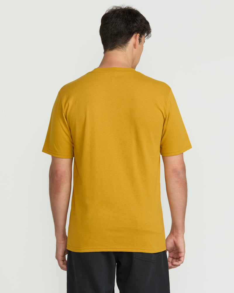 Volcom Men's Trucker Stone Short Sleeve Tee Mustard Gold