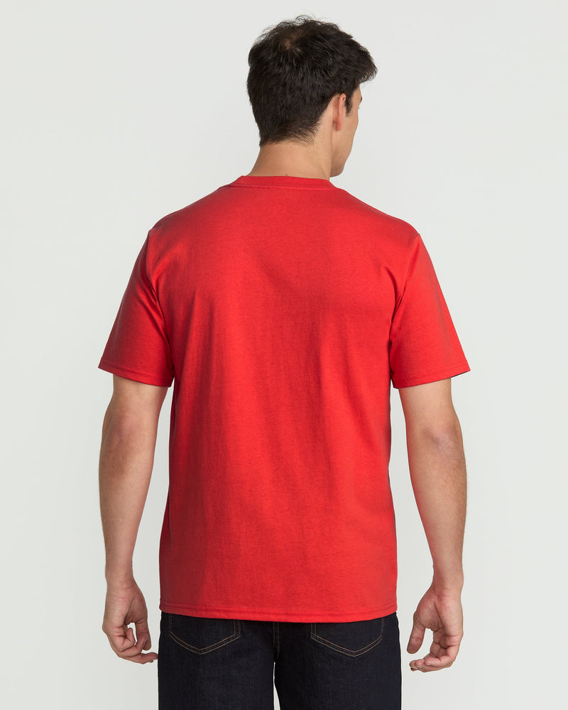 Volcom Men's Revel Short Sleeve Tee Chili Red