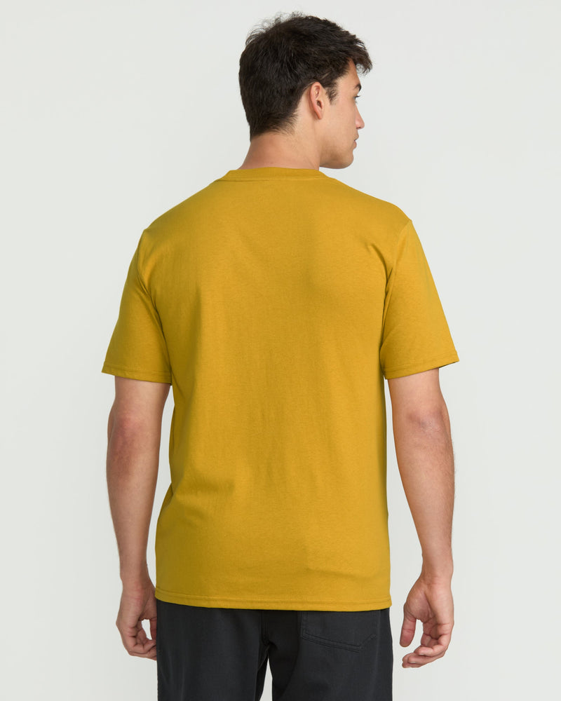 Volcom Men's Olympian Short Sleeve Tee Mustard Gold