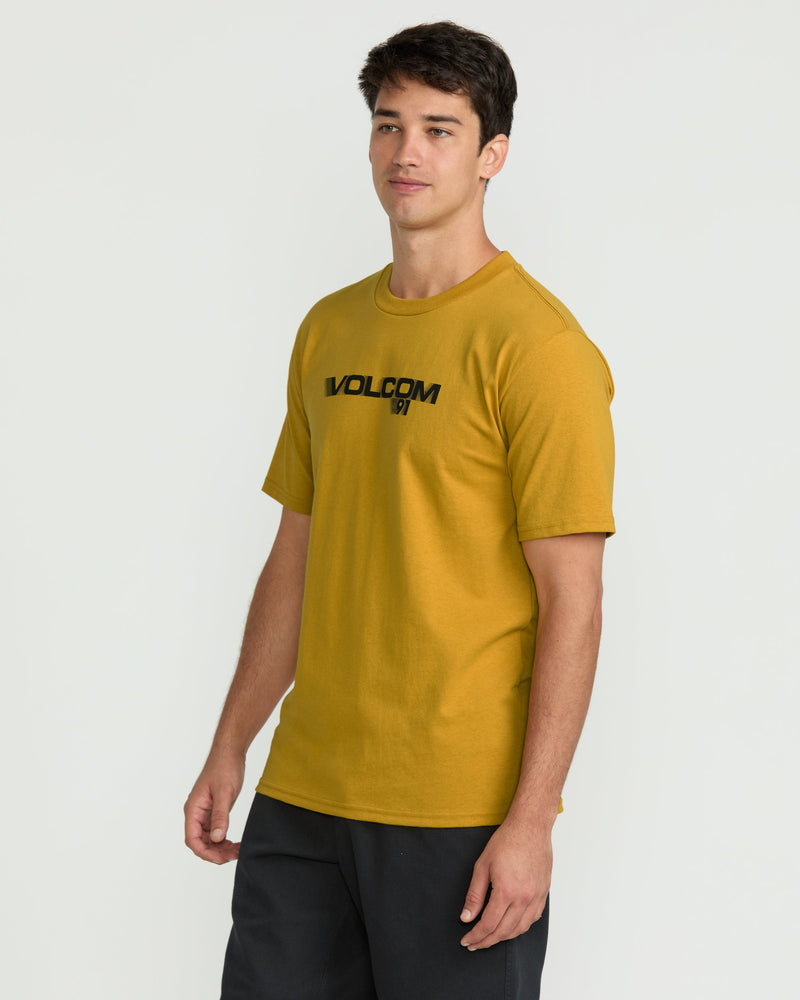 Volcom Men's Olympian Short Sleeve Tee Mustard Gold